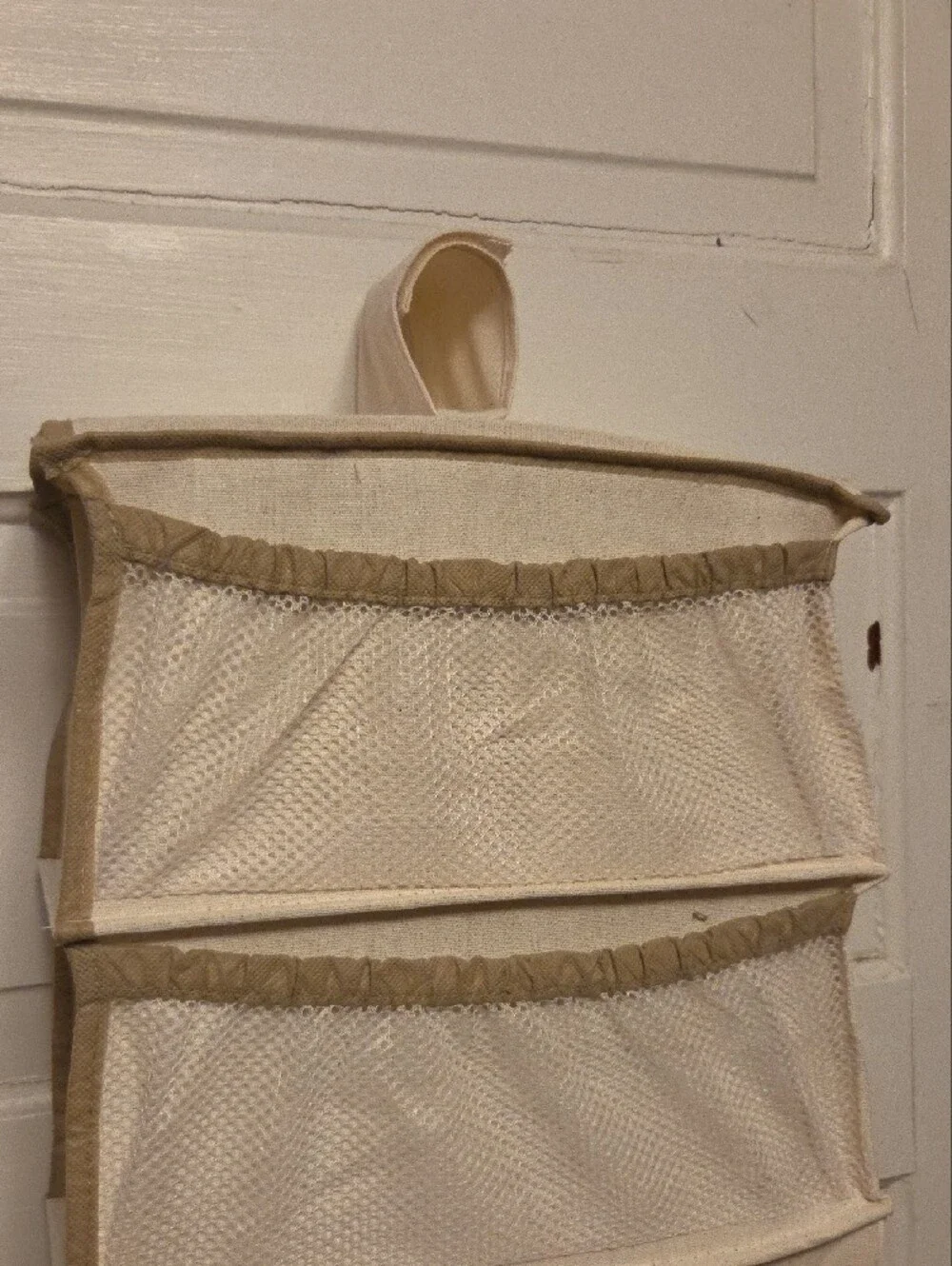4.5 Ft Tall 10-Shelf Hanging Closet Shoe Organizer - Cream